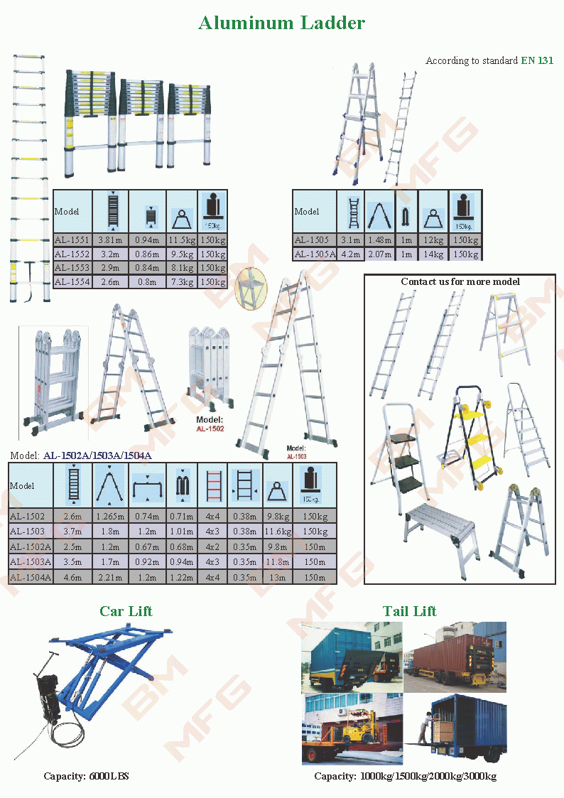 Ladder, Car Lift & Tail Lift